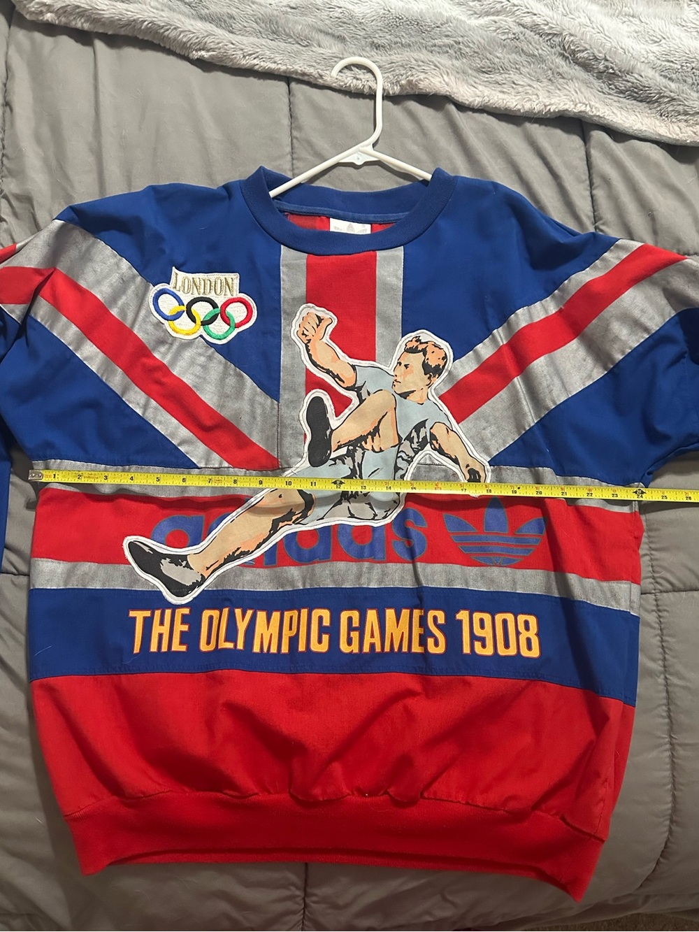 VINTAGE ADIDAS PULLOVER SHIRT OLYMPIC GAMES LONDON 1908 1948